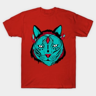 Turqred Mystical Tribal Cat T-Shirt